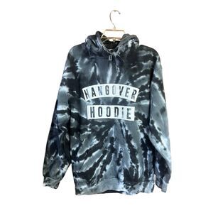 Jon Lauren Unisex Hangover Tie-dye hoodie Gray/Black Sz L/XL NWOT